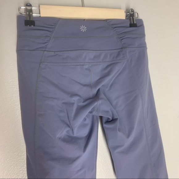 Athleta Balance Ruched Capri Leggings Purple Gray - Picture 5 of 10